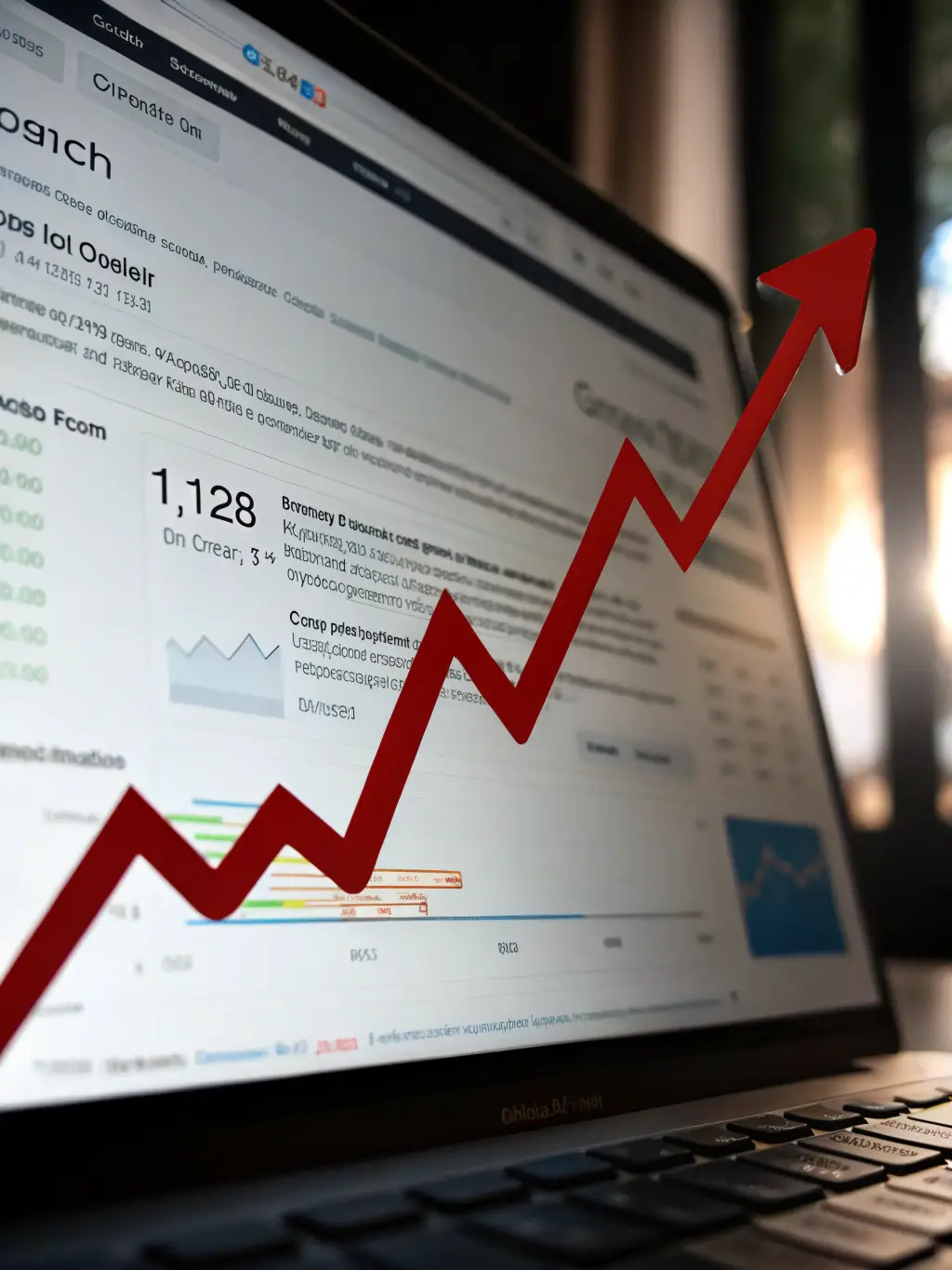 An image showing a website's search engine ranking improving over time, illustrating the effectiveness of SEO strategies.